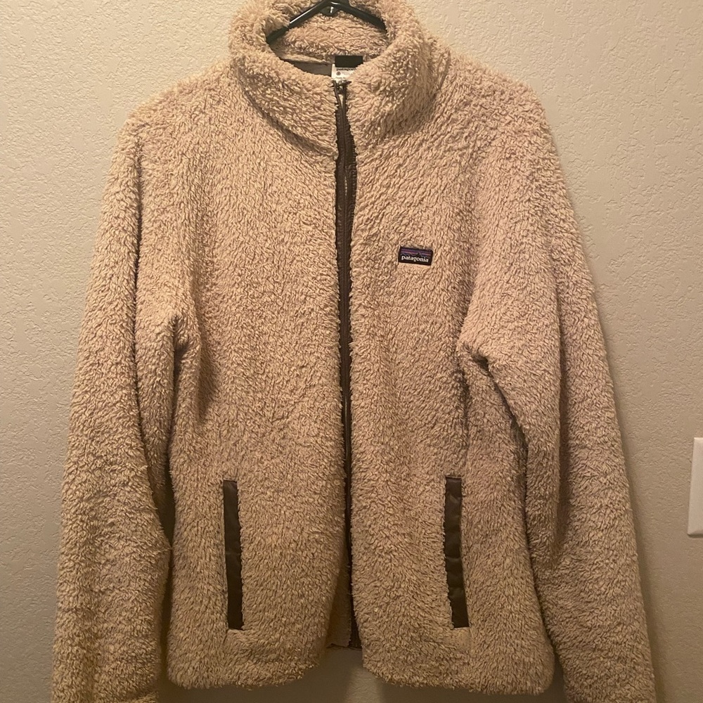 Womens Patagonia Sherpa Jacket Zip Up XL Tan
